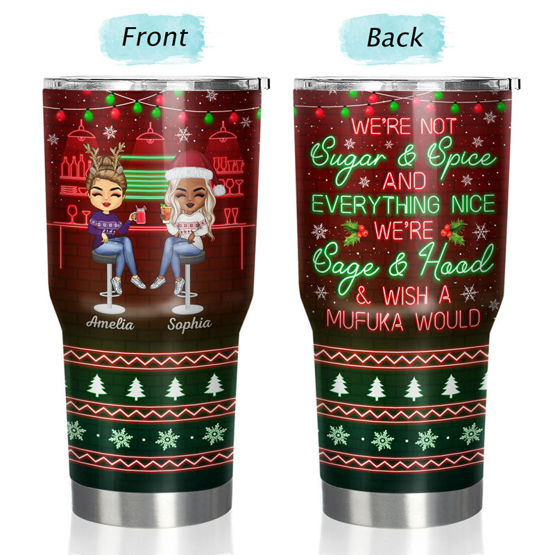 Here's To Another Year Of Bonding Over Alcohol Christmas Best Friends - Bestie BFF Gift - Personalized Custom 30 Oz Tumbler