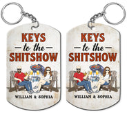 Keys To The Grilling - Funny, Birthday Gifts For Couples - Personalized Aluminum Keychain