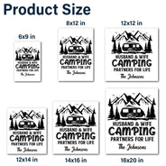 Happy Campers RV Trailer Tent - Vacation, Traveling, Funny Gift For Camping Lovers - Personalized Camping Decal, Decor Decal