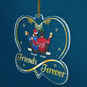 Besties Forever - Christmas Gifts For Best Friends, Sisters - Personalized Custom Shaped Acrylic Ornament