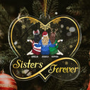 Besties Forever - Christmas Gifts For Best Friends, Sisters - Personalized Custom Shaped Acrylic Ornament