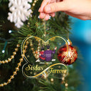 Besties Forever - Christmas Gifts For Best Friends, Sisters - Personalized Custom Shaped Acrylic Ornament