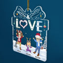 Love Grandkids - Christmas Gift For Parents, Grandparents, Family - Personalized Custom Shaped Acrylic Ornament