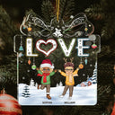 Love Grandkids - Christmas Gift For Parents, Grandparents, Family - Personalized Custom Shaped Acrylic Ornament
