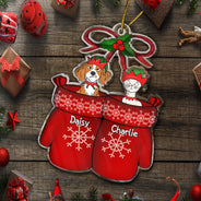 Wool Gloves - Christmas Gift For Dog Lovers, Cat Lovers - Personalized Cutout Acrylic Ornament