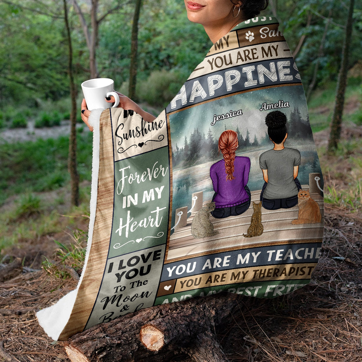 You Are My Sanity Happiness - Gift For Dog Lovers, Cat Lovers, Pet Owners - Personalized Fleece Blanket