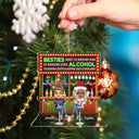 Here's To Another Year Of Bonding Over Alcohol Party Chibi - Christmas Gifts For Besties, Friends - Personalized Cutout Acrylic Ornament