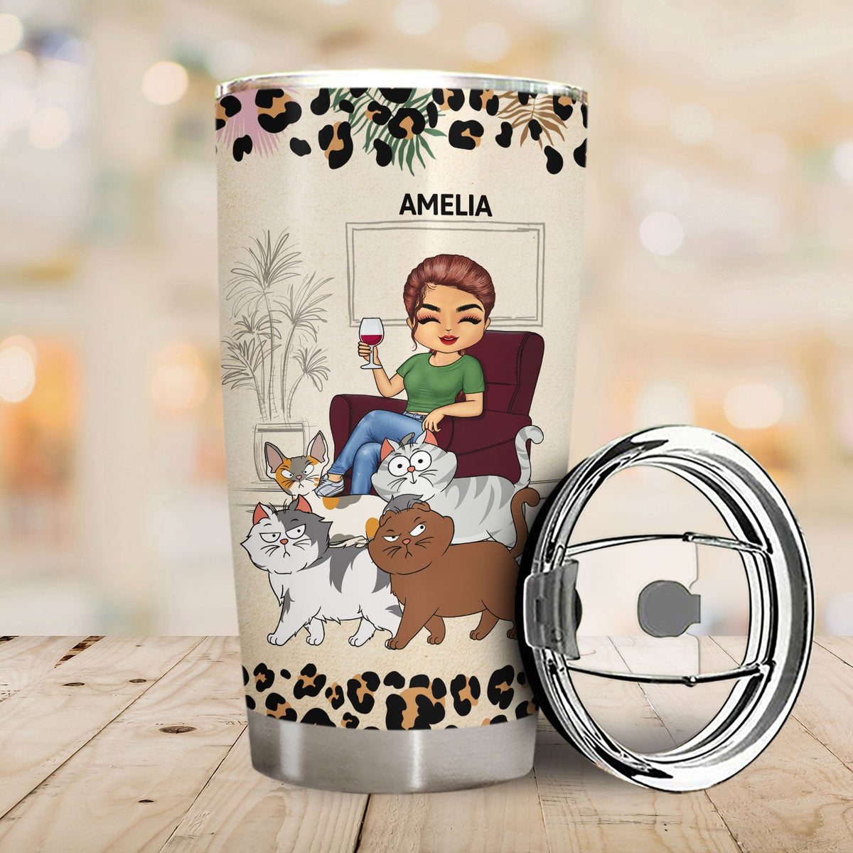 Best Cat Mom Ever Walking Cat - Gift For Cat Lovers, Cat Mom - Personalized Tumbler