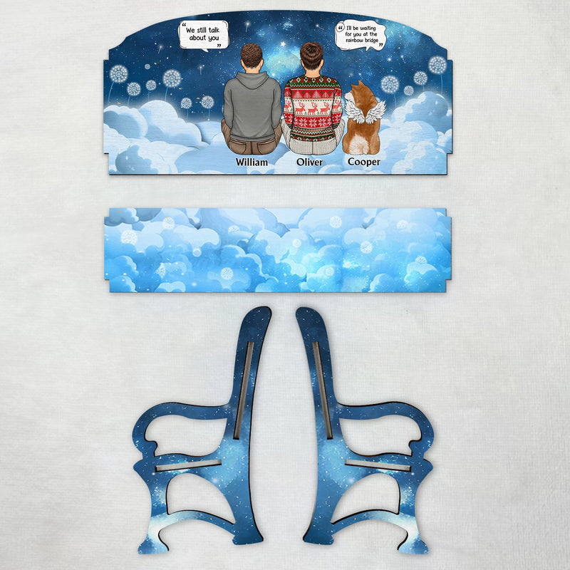 I Miss You - Memorial Gift For Cat Lovers, Dog Lovers - Personalized Memorial Bench