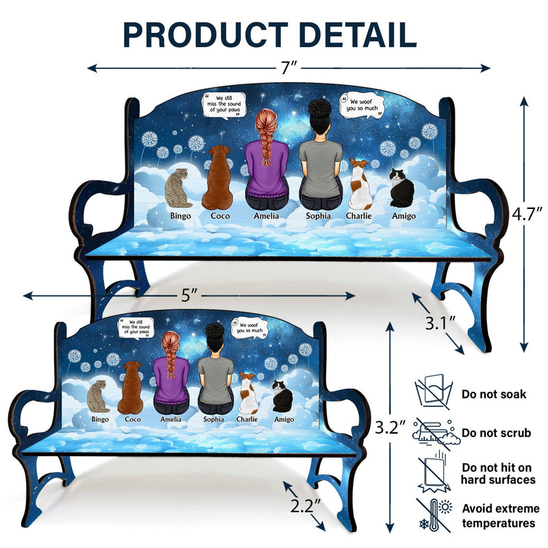 I Miss You - Memorial Gift For Cat Lovers, Dog Lovers - Personalized Memorial Bench