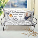 Custom Photo I Wish For Just One Moment - Memorial Gift For Family, Friends, Cat Lovers, Dog Lovers - Personalized Memorial Bench