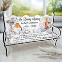 Custom Photo I Wish For Just One Moment - Memorial Gift For Family, Friends, Cat Lovers, Dog Lovers - Personalized Memorial Bench