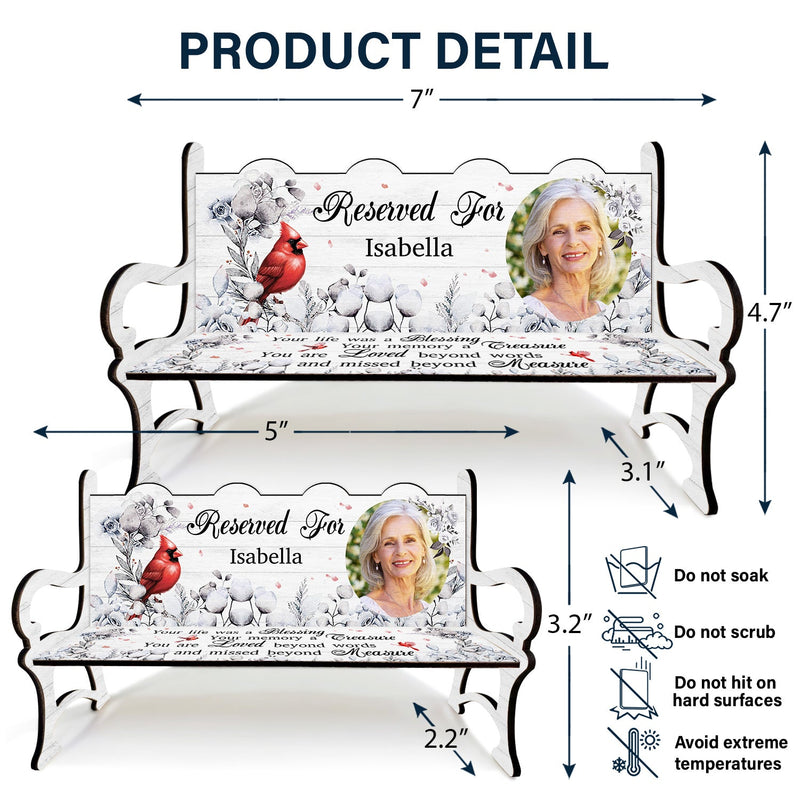 Custom Photo Your Life Was A Blessing - Memorial Gift For Family, Friends, Siblings - Personalized Memorial Bench