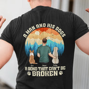 Gift For Father,Dog Lovers,Dog Dad,Happy - A Man And His Dog - Personalized T Shirt