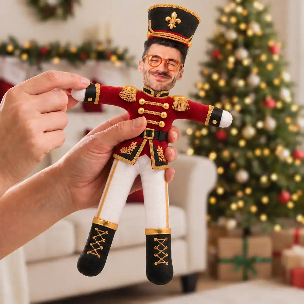 Art Design,Christmas,Custom Photo,Gift For Couples,Humorous,Old Couples,Photo - Christmas Adult Poseable Body Doll,Top Market - Funny Christmas Gift For Couples - Personalized Custom Photo Poseable Plush Doll