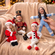 Art Design,Christmas,Custom Photo,Gift For Couples,Humorous,Old Couples,Photo - Christmas Adult Poseable Body Doll,Top Market - Funny Christmas Gift For Couples - Personalized Custom Photo Poseable Plush Doll