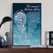 Angel Wings The Moment That You Left Me Custom Poster, Rustic Pub Wall Decor, Art Room Decor