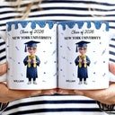 Graduation,Gift For Yourself,Gift For Women,Gift For Men - A New Chapter Begins Glitter Border - Personalized White Edge-to-Edge Mug