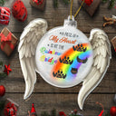 Christmas,Memorial,Sad,Pet Lovers,Dog Lovers,Cat Lovers - A Piece Of My Heart Is At The Rainbow Bridge - Personalized Custom Shaped Acrylic Ornament