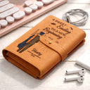 Graduation,Gift For Daughter,Gift For Son,Happy - A Sweet Ending To A New Beginning - Personalized Leather Cable Bag