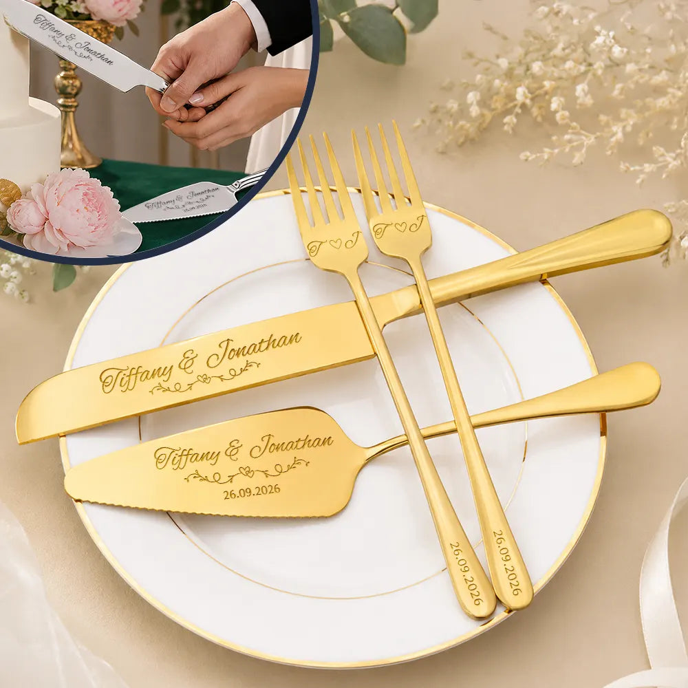 A Sweet Slice Of Forever - Personalized Cake Cutting Set