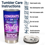 Cartoon Building Congrats On Being My Bestie - Gift For Bestie - Personalized Tumbler