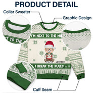 Christmas Siblings I Make The Rules - Gift For Siblings - Personalized Unisex Ugly Sweater