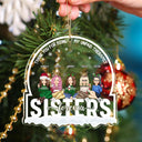 Christmas Besties Forever Thank You For Being My Unpaid Therapist - Gift For Bestie - Personalized Custom Shaped Acrylic Ornament