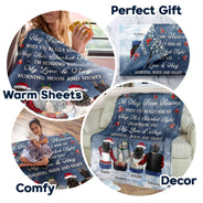 When You Really Miss Me Hug This Blanket - Memorial Gift - Personalized Fleece Blanket