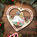 Mother And Daughter Forever Linked Together - Christmas, Mother Gift - Personalized Wooden Cutout Ornament