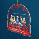 Christmas Bestie Partners In Crime Glitter - Gift For Bestie - Personalized Custom Shaped Acrylic Ornament