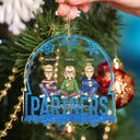 Christmas Bestie Partners In Crime Glitter - Gift For Bestie - Personalized Custom Shaped Acrylic Ornament