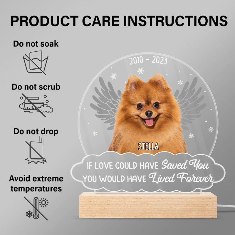 Custom Photo You Were My Favorite Hello - Memorial Gift For Pet Lovers - 3D Led Light Wooden Base