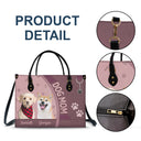 Custom Photo Dog Cat Mom - Gift For Cat Mom, Dog Mom, Pet Lovers - Personalized Leather Bag
