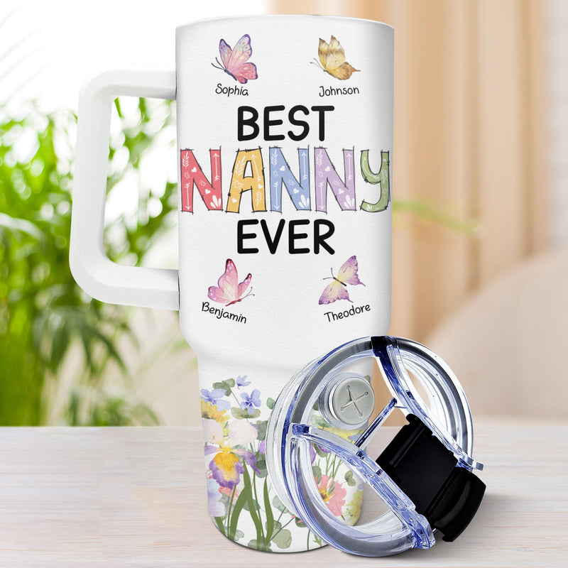 Best Grandma Mom Ever - Gift For Mother, Grandmother - Personalized 40oz Tumbler With Straw