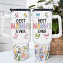 Best Grandma Mom Ever - Gift For Mother, Grandmother - Personalized 40oz Tumbler With Straw