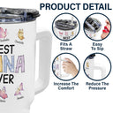 Best Grandma Mom Ever - Gift For Mother, Grandmother - Personalized 40oz Tumbler With Straw