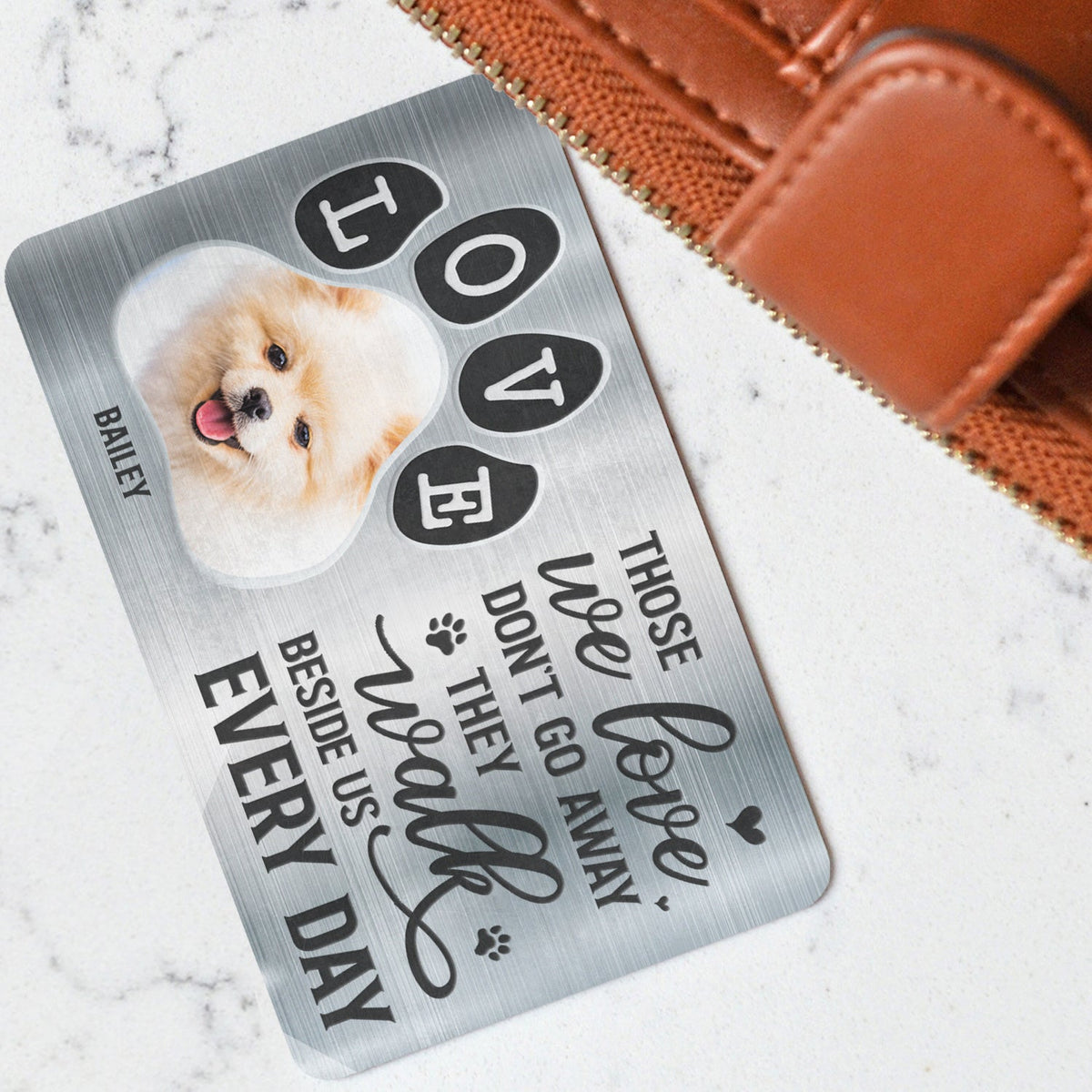 Custom Photo You Were My Favorite Hello - Gift For Pet Lovers - Personalized Aluminum Wallet Card