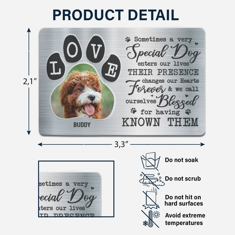 Custom Photo You Were My Favorite Hello - Gift For Pet Lovers - Personalized Aluminum Wallet Card