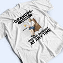 Grandpa Papa Warning May Nap Suddenly At Any Time - Personalized T Shirt