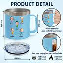 Custom Photo To Dad From The Reasons You Drink Funny - Personalized 14oz Stainless Steel Tumbler With Handle