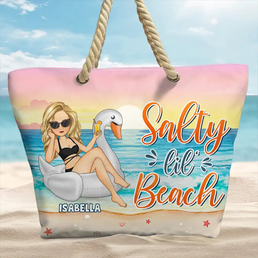 Sun Sand And A Drink In My Hand - Personalized Beach Bag