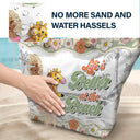 Flamingo Float Just A Girl Who Loves Beach - Personalized Beach Bag