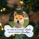 Christmas,Dog Lovers,Sad,Memorial,Custom Photo - Custom Photo Forever In Our Hearts - Personalized Custom Shaped Acrylic Ornament