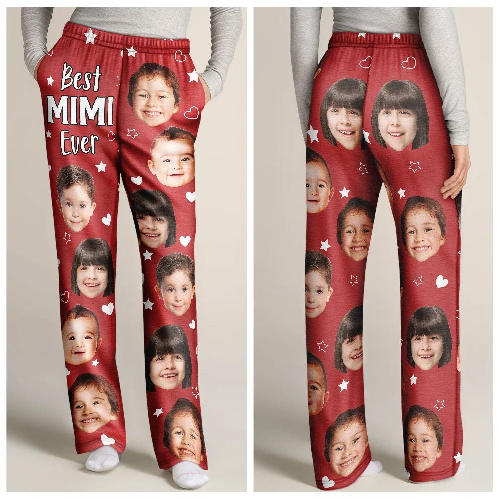 Custom Photo,Gift For Mother,Gift For Grandma,Love - Custom Photo Best Mom Grandma Ever - Personalized Pajama Pants