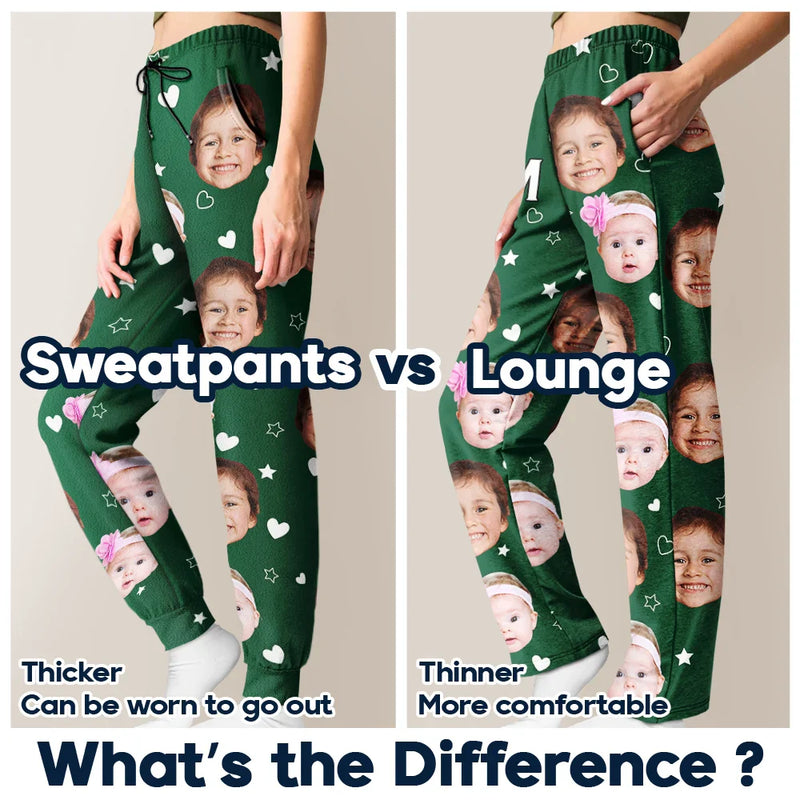 Custom Photo,Gift For Mother,Gift For Grandma,Love - Custom Photo Best Mom Grandma Ever - Personalized Pajama Pants