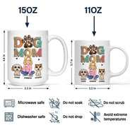 Dog Lovers, Dog Mom - Dog Mom Leopard - Personalized Mug