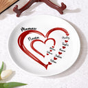 Gift For Mother, Gift For Grandma, Grandma - Grandkids - Grandma Mom Sweethearts - Personalized Ceramic Plate