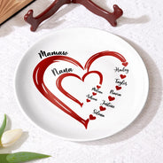 Gift For Mother, Gift For Grandma, Grandma - Grandkids - Grandma Mom Sweethearts - Personalized Ceramic Plate