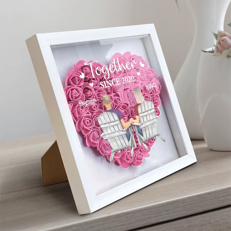 Gift For Couples, Gift For Wife, Gift For Girlfriend - You & Me We Got This - Personalized Flower Shadow Box
